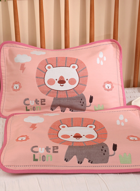 适合27x44枕芯用儿童枕套30×50六层纱布纯棉卡通宝宝婴儿枕头套