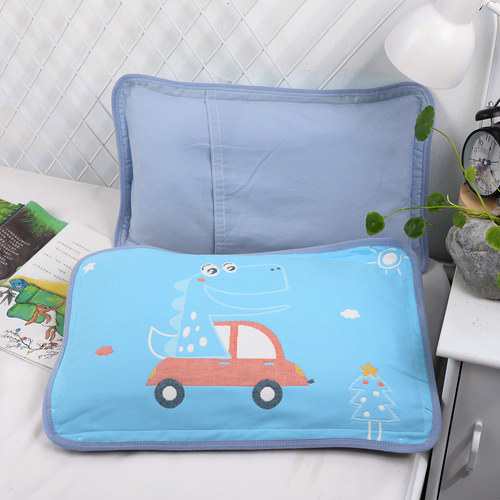 纯棉卡通儿童枕套六层30x50吸汗