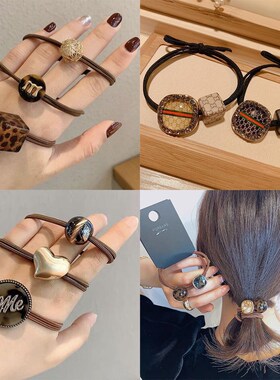 网红韩国头绳女简约成人发绳时尚发圈复古扎头发皮筋结实马尾头饰