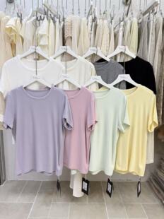 螺纹棉圆领短袖 甜美风可爱风2026春季 纯色基础款 韩版 恤女上衣 新款