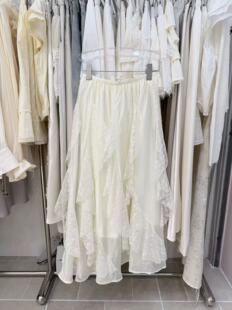 度假风蕾丝不规则半身裙长裙女装 法式 新款 甜美风可爱风2026年夏季