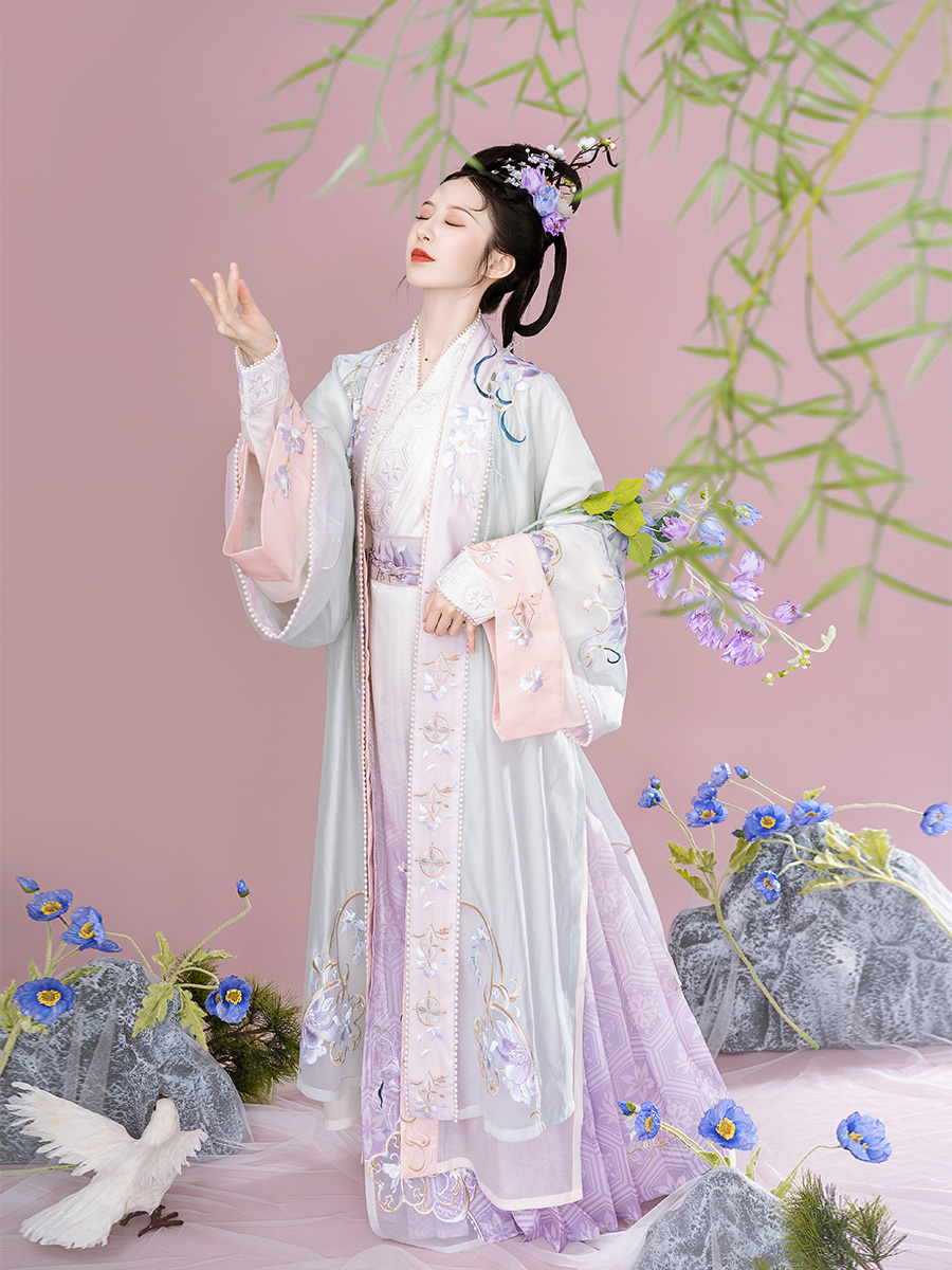 【特价微瑕】钟灵毓秀  琉璃牡丹 飞机袖 流风回雪