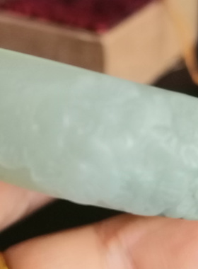 雕花手镯平安镯和田玉籽料飘翠