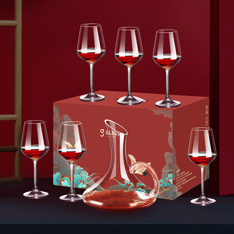 高端红酒杯礼物套装家用玻璃创意个性高脚杯欧式葡萄酒杯送礼盒装