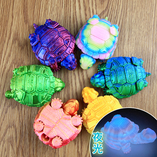 3d打印赛博机械缩头乌龟仿真动物摆摊创意儿童玩具关节可动模型