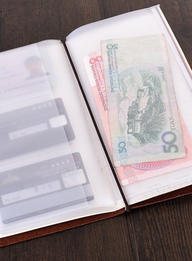 日本Traveler'sNotebook旅行笔记本标准DIY配件PVC收纳袋票据收据