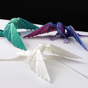 3D打印仿真动物燕子关节手办礼物摆件装饰鱼缸布景儿童创意玩具