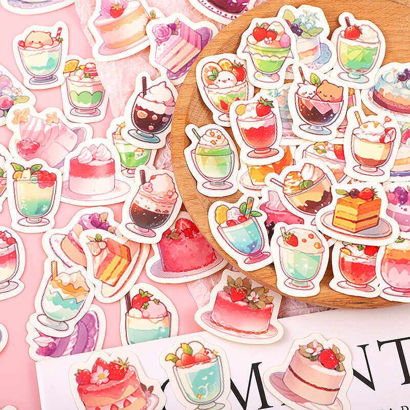 原创手绘冰淇淋食物甜点贴纸韩系可爱蛋糕ins风手账咕卡装饰儿童,文具电教/文化用品/商务用品,贴纸/立体贴纸,淘宝优惠券,粉丝福利购,淘宝优惠卷