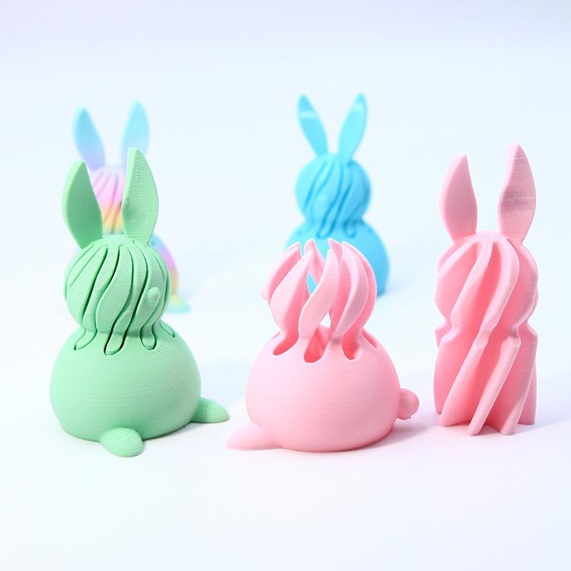 3D打印兔子旋螺塔旋转玩具葫芦解压螺旋锥摆件大全儿童礼物摆摊