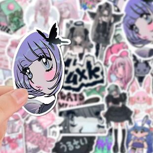 哥特式 饰 ins风手帐笔记本电脑行李箱黑暗甜酷贴纸DIY106张手机装