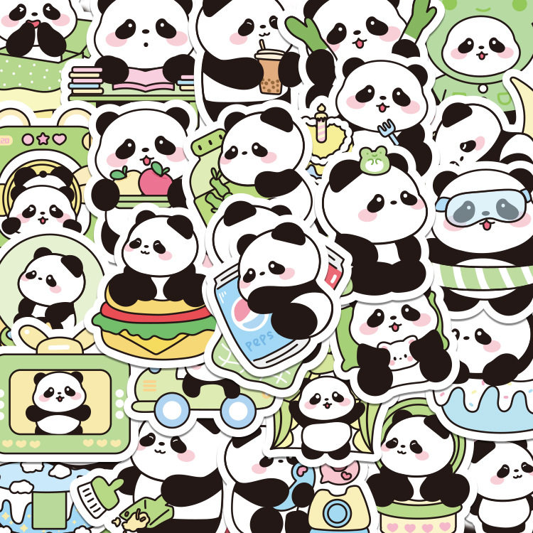 200张大熊猫贴纸可爱卡通创意呆萌Q版贴画手账手机保温杯装饰,文具电教/文化用品/商务用品,贴纸/立体贴纸,淘宝优惠券,粉丝福利购,淘宝优惠卷