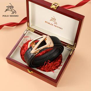 官方正品保罗男款皮带真皮自动扣高档腰带男士奢侈品牌商务裤带潮