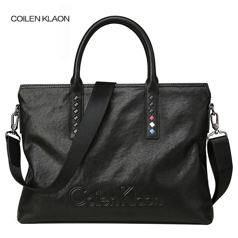 公文包男包商务男士手提包大容量电脑包休闲青年时尚头层牛皮