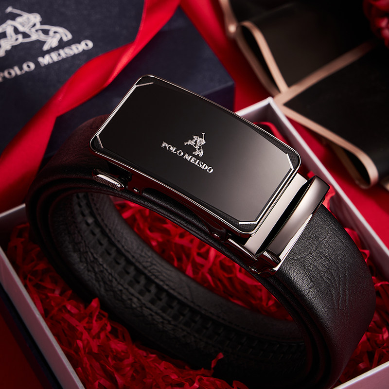 官方正品保罗男士皮带真皮2023新款商务品牌裤腰带生日礼物送男友
