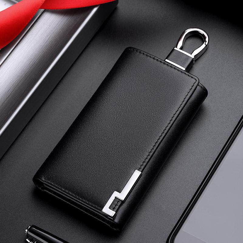 英皇保罗男士真皮钥匙包大容量多功能汽车钥匙扣短款钱包男卡包