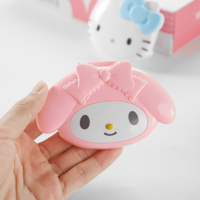 三丽鸥HelloKitty美乐蒂小药盒可爱便携女分装旅行随身药丸收纳盒