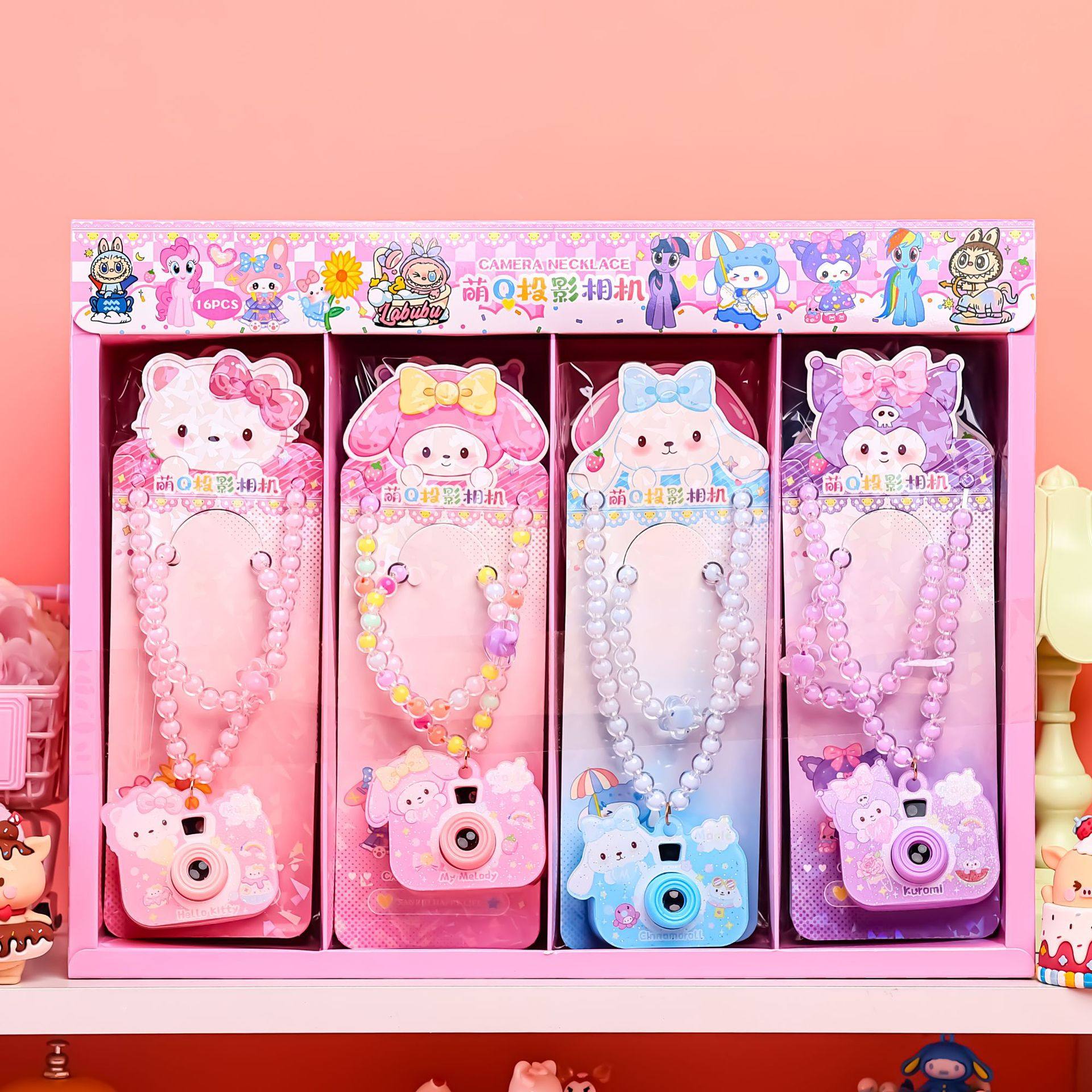 趣味儿童投影饰品相机手链项链发光可爱玩具创意生日礼物学生装饰