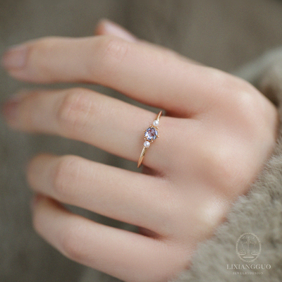 冰岛之歌天然珍珠纯银戒指