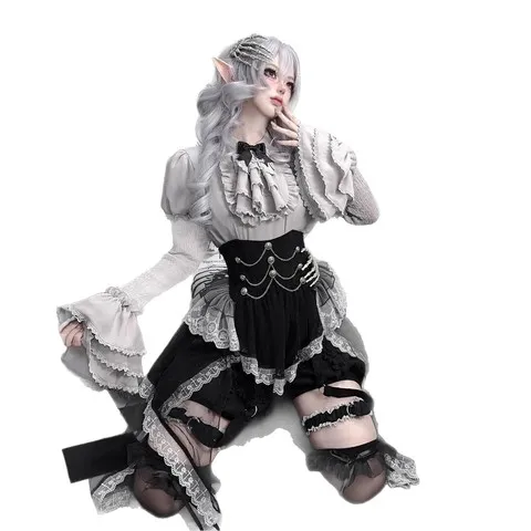 灰暗上衣半裙哥特风原创短裤Lolita秋万圣节女洛丽塔套装正版童话,女装/女士精品,时尚套装,淘宝优惠券,粉丝福利购,淘宝优惠卷