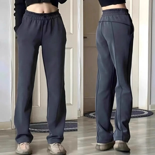 lulu巨牛货softstreme瑜伽高腰直筒超显腿长宽松休闲阔腿运动长裤