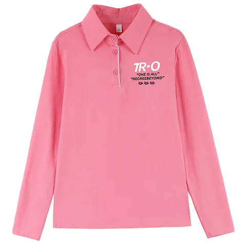 工作服POLO衫时尚休闲春秋纯棉简约长袖通勤宽松薄款T恤衫女弹力,女装/女士精品,POLO衫,淘宝优惠券,粉丝福利购,淘宝优惠卷