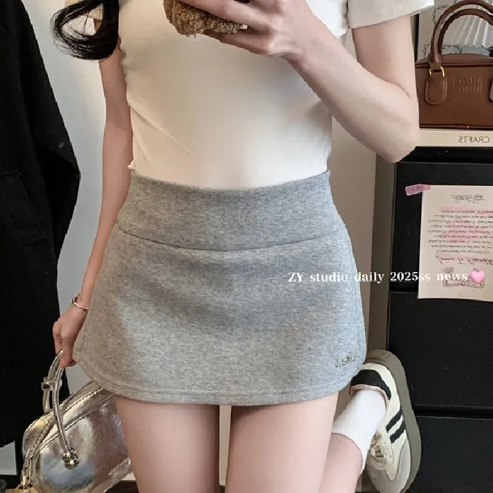 辣妹黑色开叉防走光半身裙裤女装夏季高腰运动短裙包臀裙灰色裙子,女装/女士精品,半身裙,淘宝优惠券,粉丝福利购,淘宝优惠卷