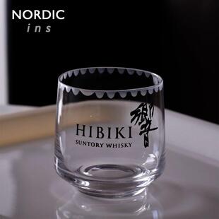 北欧极简！HIBIKI山崎响威士忌杯 新款限定手作江户硝子水晶酒杯