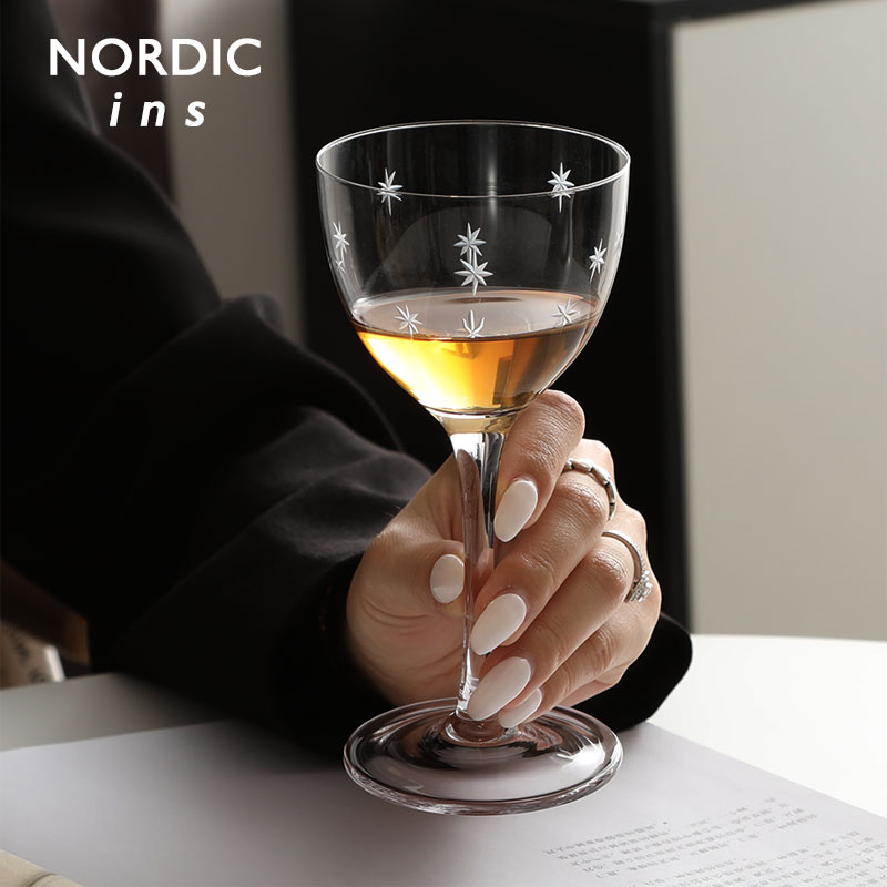 北欧极简！星垂杯中古杯高脚杯