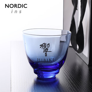 北欧极简！根本哈根蓝厅 X Hibiki响深蓝海星杯 威士忌杯洋酒杯子