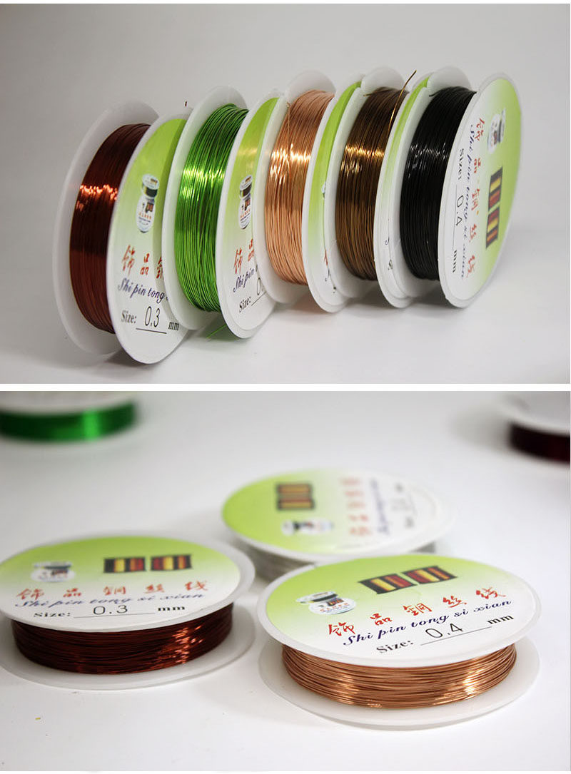0.3MM0.4MM 컬러 구리 와이어 쥬얼리 헤어 액세서리 스타일링 쥬얼리 페르시 리드 DIY 액세서리 재료 만들기