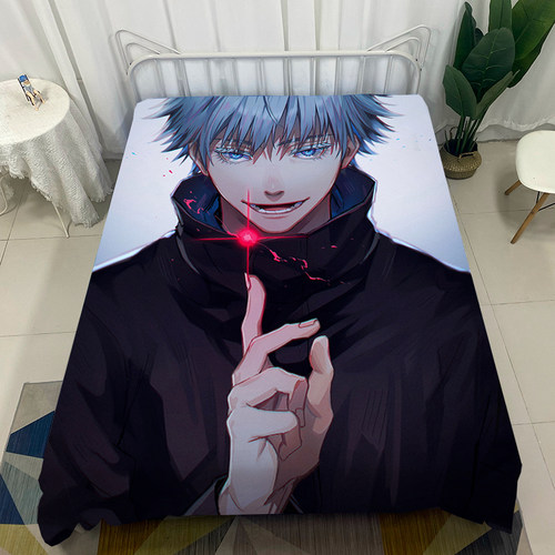来图定制五条悟床单周边 咒术回战动漫床垫套单人床笠被单保护套