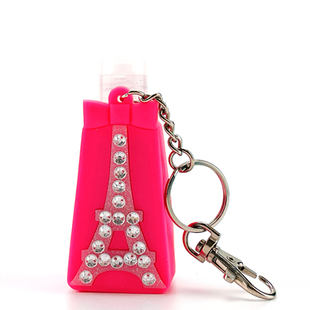 方款美国BBW巴黎铁塔挂套便携包挂扣现货卡通硅胶挂饰不含洗手液