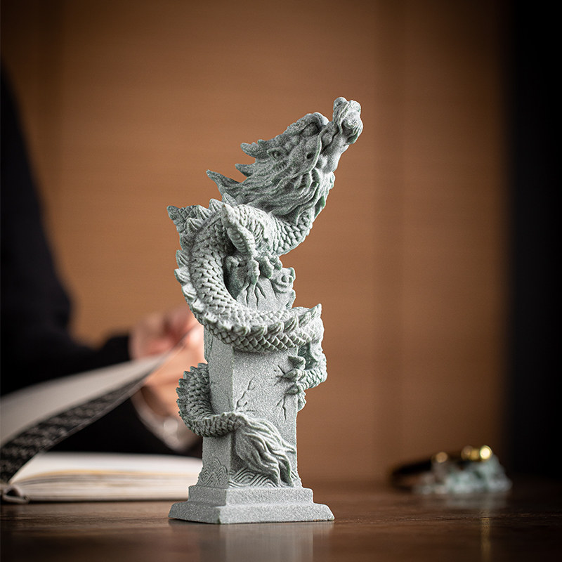 创意盘龙柱飞龙在天茶宠摆件国潮风生肖龙礼物鱼缸造景桌面装饰品,家居饰品,装饰摆件,淘宝优惠券,粉丝福利购,淘宝优惠卷