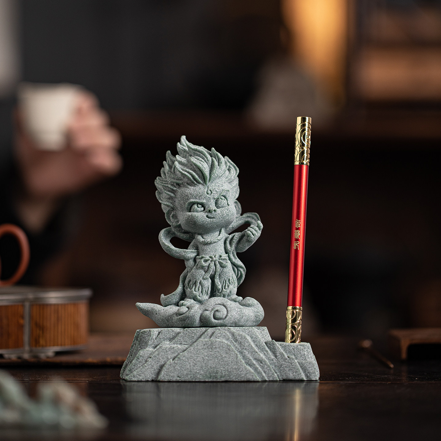 国潮哪咤魔童摆件工艺品模型礼物创意你过来呀家居客厅桌面装饰品