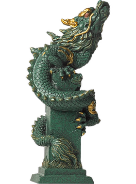 青砂石招财国潮玄关飞龙在天摆件