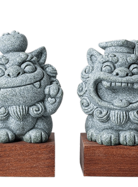 青砂石招财进宝可爱茶桌小狮子
