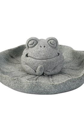 青砂石桌面造景可爱茶桌小金蟾