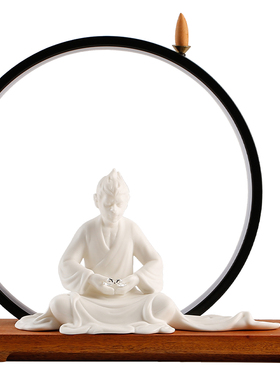 新中式斗战圣佛大圣创意家居客厅陶瓷灯圈孙悟空桌面摆件乔迁礼品