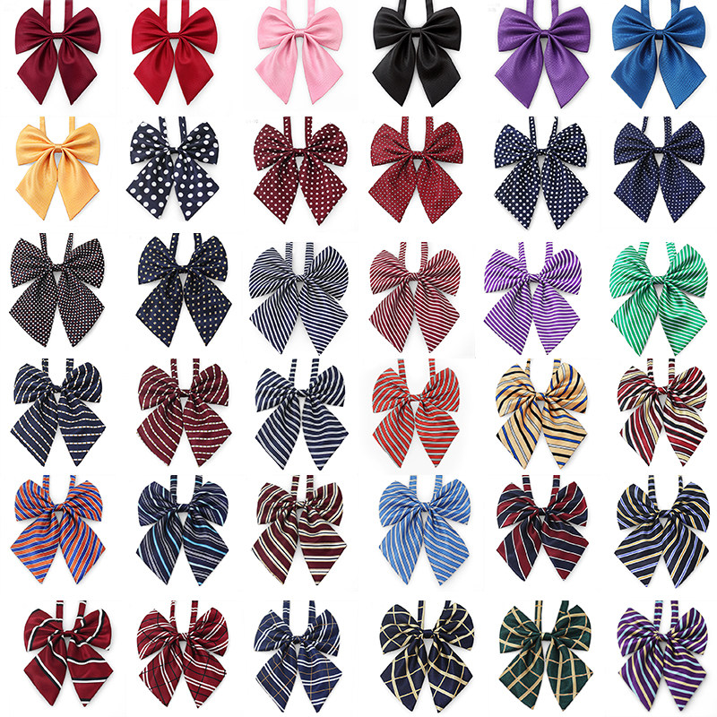 出口条纹学生空姐职业正装领结