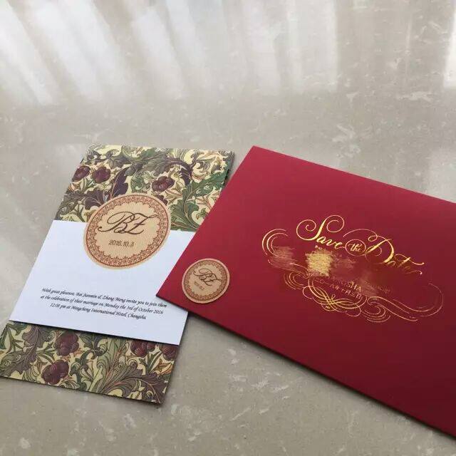 照片请柬定制唯美喜帖请帖结婚礼欧式珠光纸漂亮烫金折叠折页对折