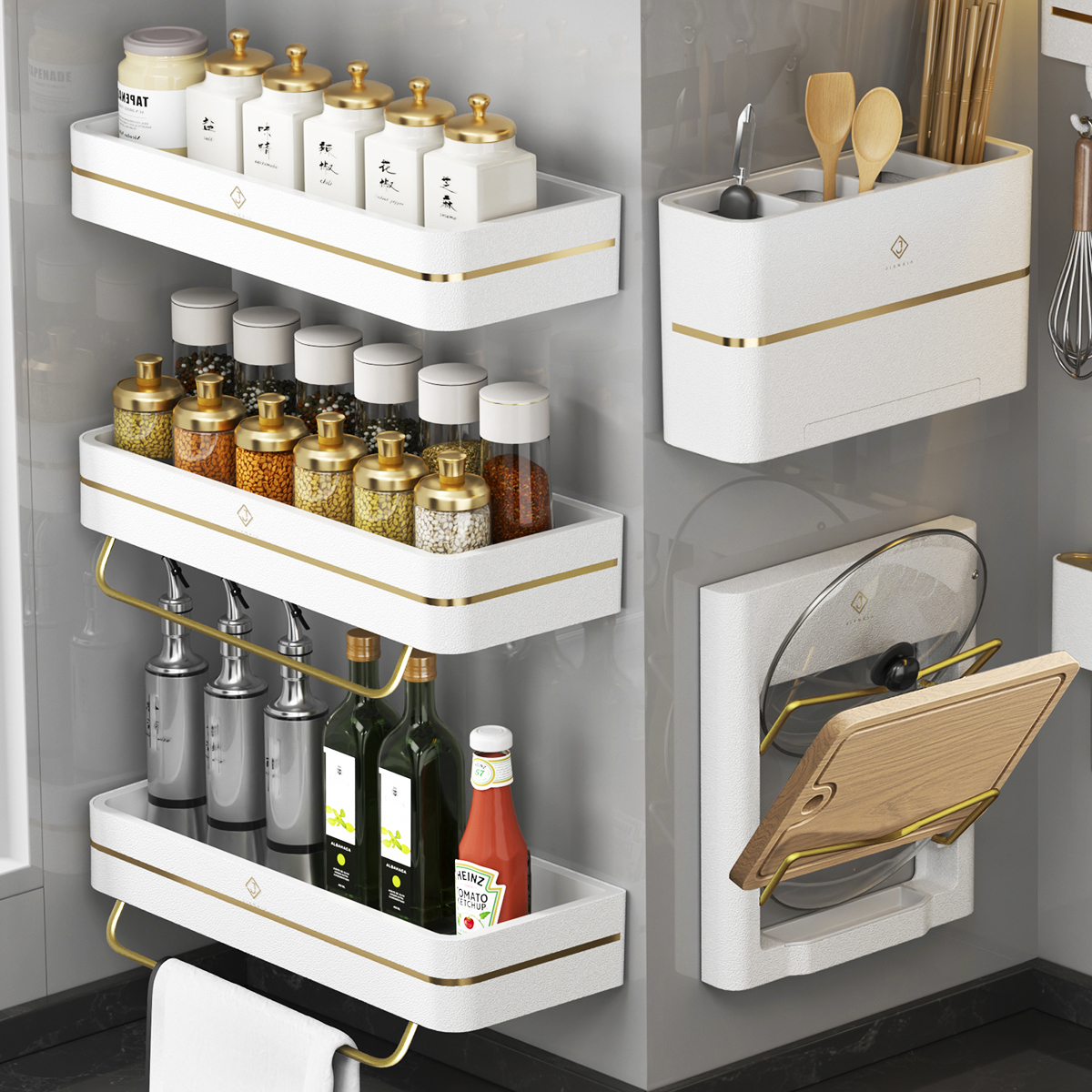 厨房调料置物掉落包赔加厚加固