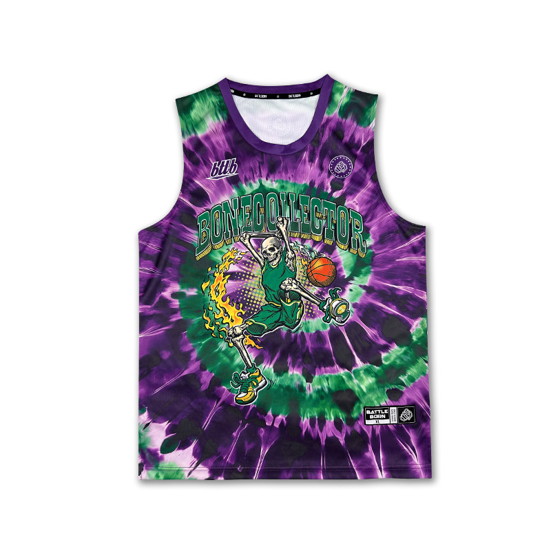 运动服美式篮球服训练服背心街头篮球衣速干排汗骨头收集者