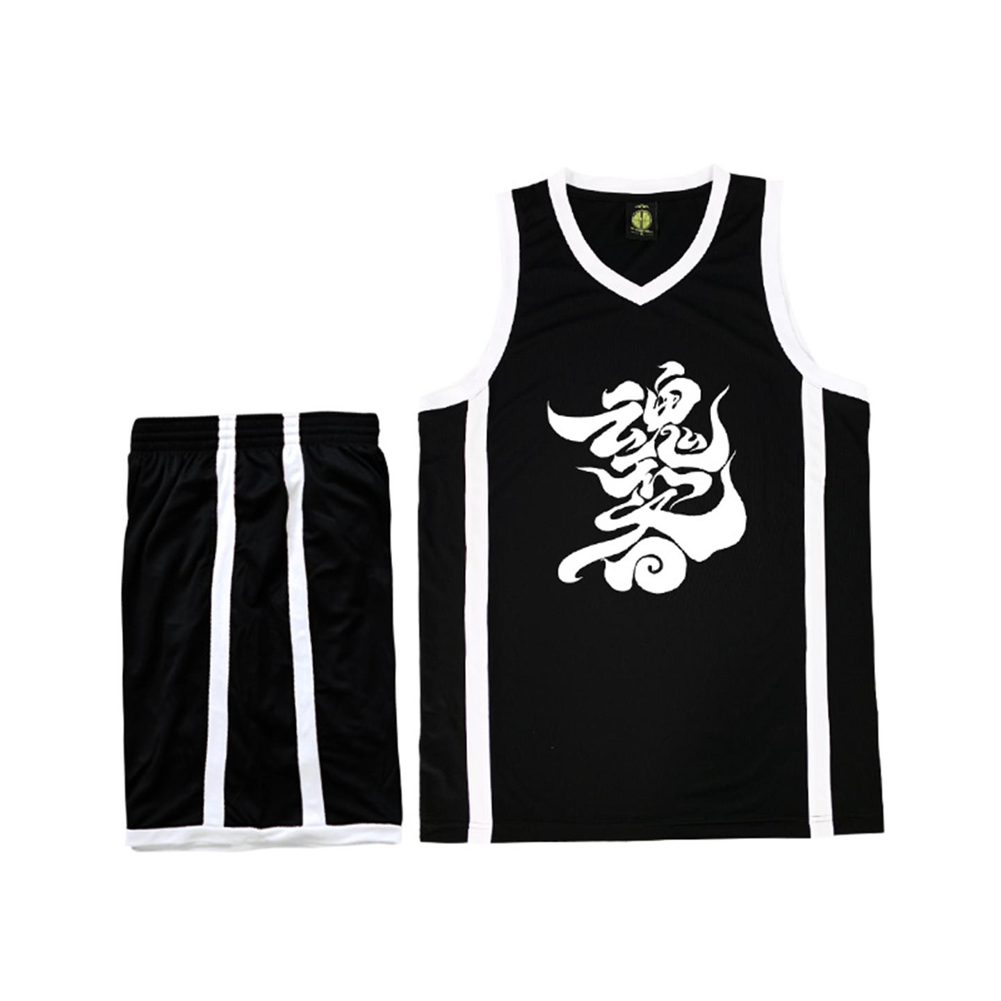 美式篮球服灌篮宽松背心吴悠宽肩篮球衣训练服套装魂不吝日落东单