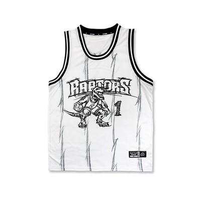 斗者篮球服定制改版猛龙麦迪卡特素描手绘篮球衣复古网眼篮球背心