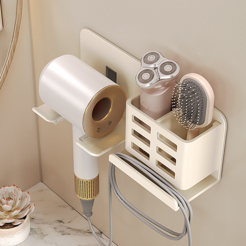 吹风机置物架壁挂式免打孔多功能收纳架浴室卫生间收纳神器墙上,家庭/个人清洁工具,吹风机置物架,淘宝优惠券,粉丝福利购,淘宝优惠卷