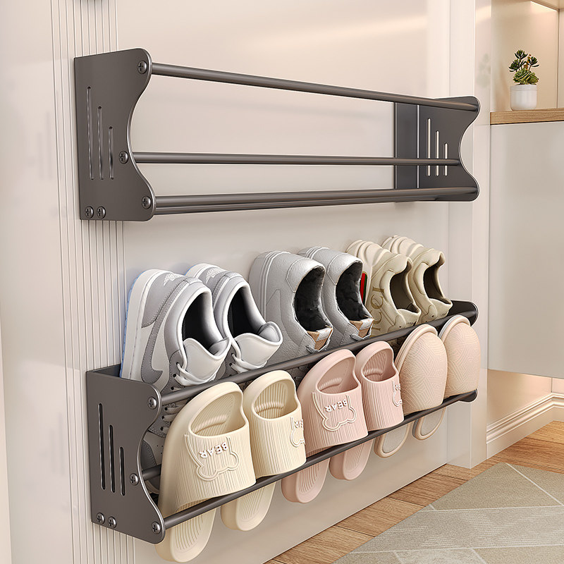 磁吸拖鞋挂架入户门后门口玄关免打孔鞋架门上壁挂式鞋子多层收纳,收纳整理,挂门置物架,淘宝优惠券,粉丝福利购,淘宝优惠卷