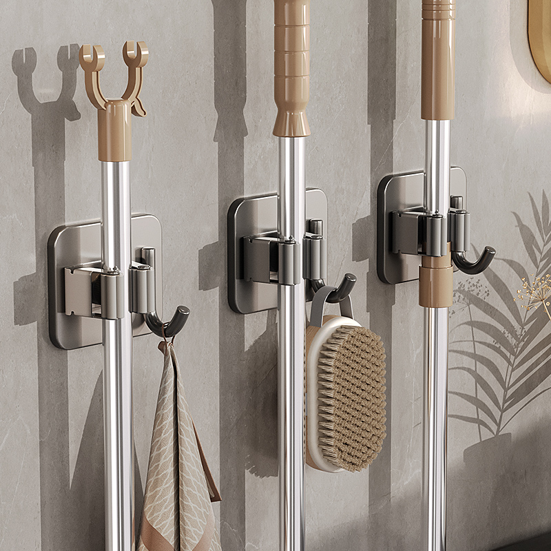 拖把挂钩扫把卡扣免打孔