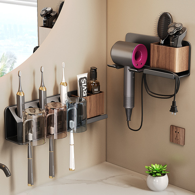通用多功能吹风机架壁挂式浴室
