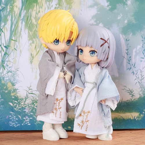 ob11娃衣古装武侠风12分BJD娃娃衣服套装gscp10P9粘土人素体可穿