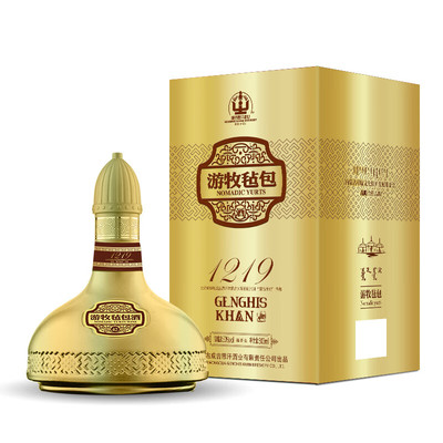 成吉思汗酒游牧毡包系列 清香型 单瓶装内蒙古特产50度500ml